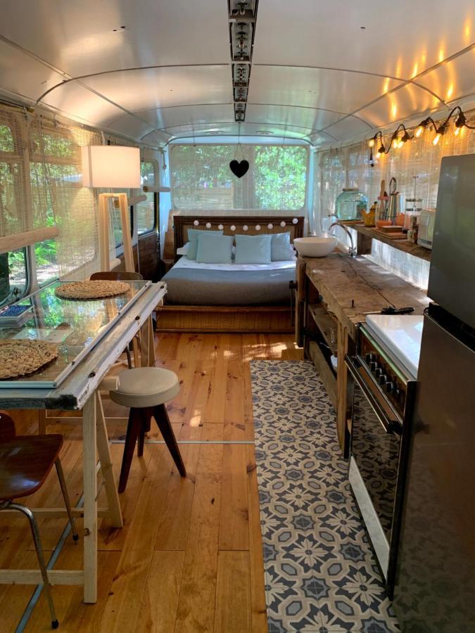 Magic Roof Top Bus With Big Bath In The Tree Forest! Mimizan Esterno foto