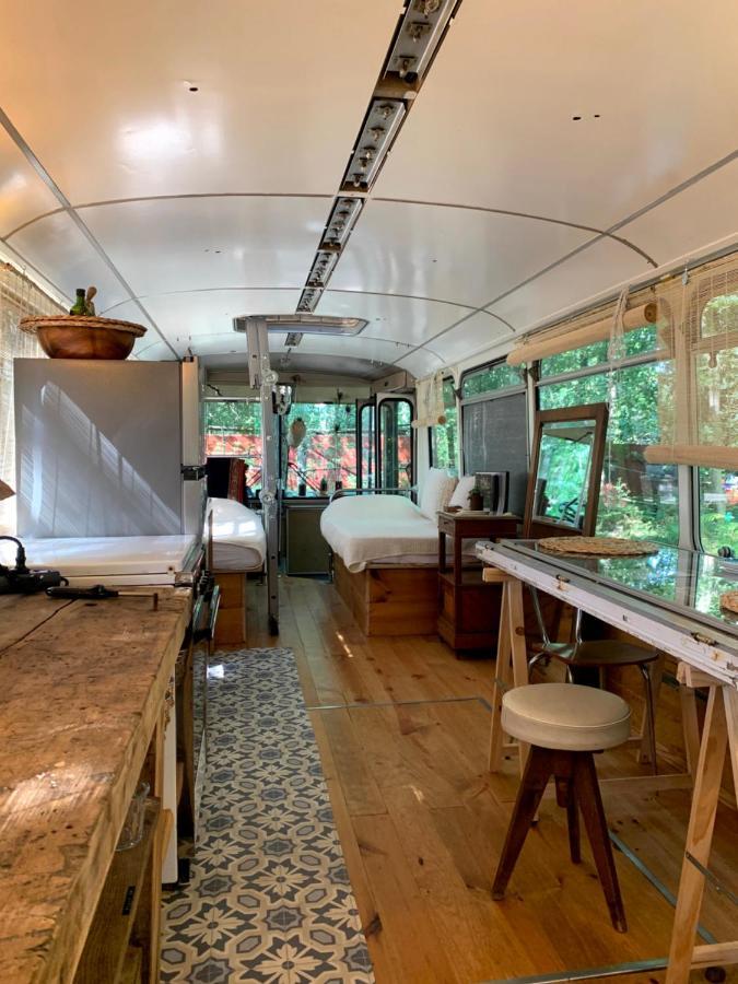 Magic Roof Top Bus With Big Bath In The Tree Forest! Mimizan Esterno foto